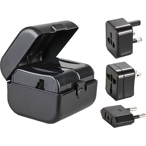 4 Sätze Reiseadapter-Spannungswandler, universeller Reisestecker-All-in-One-Adapter mit EU-USA-UK-AU-Stecker, globaler Reise-Ladegerät-Steckdosenkonverter