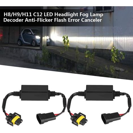 Décodeur Anti-Clignotement pour Phares LED H8/H9/H11 C12 - Éliminateur d'Erreur (1/5)