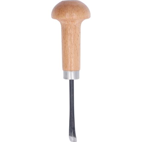 Ciseau à bois sculpteur gouge coupe burin manche en hêtre lame acier pour ébénisterie (1/5)