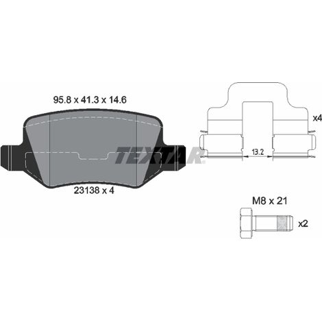 Kit de plaquettes de frein, frein à disque Textar 2313805 MERCEDES-BENZ
