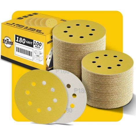 Schleifscheiben 125mm 8 Loch Klett Exzenterschleifer P 180 - 100 Pack (1/5)