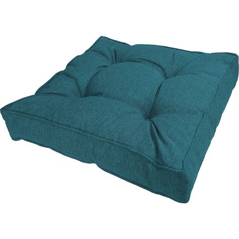 Coussins d'assise Coussin Extérieur Jardin Assise Coussin Chaise Jardin Galette de Chaise pour Extérieur, Jardin, Balcon 50x50x10 cm, Vert Foncé (1/4)