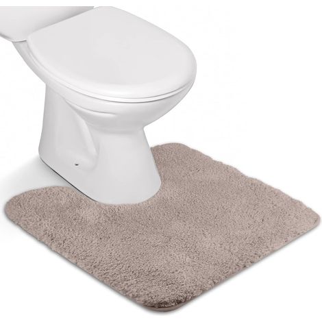 Tapis de Bain Antidérapant à Poils Longs en Microfibre, Tapis de Sol Lavable en Machine avec Microfibre Douces Absorbant l'eau pour la Baignoire, la Douche et la Salle de Bain (1/5)