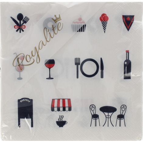 Servilletas decorativas cuadradas Herlitz para almuerzo, 3 capas, 20 unidades, 33 x 33 cm.