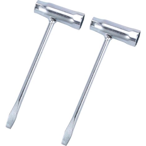 2x Kettensägenschlüssel mit T-Profil, 1/2 Zoll (13 mm) x 3/4 Zoll (19 mm), passend für STIHL und Husqvarna (1/5)