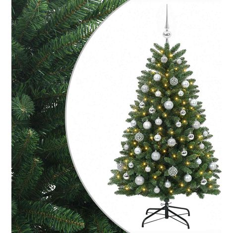 vidaXL Albero di Natale artificiale verde medio con palline 150