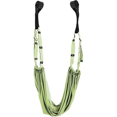 Aerial Yoga Hängematte für Damen, verstellbare Schaukel, Yogagurt, elastisch, montiert, Trainingsgerät - grün[A1730]