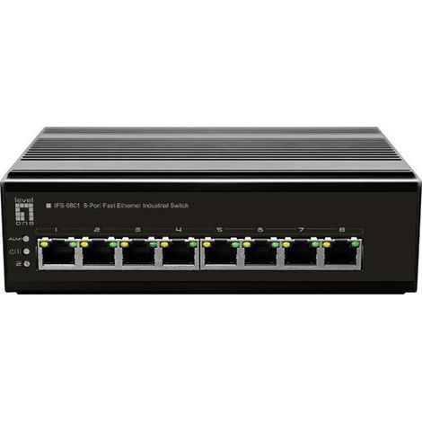 LevelOne IFS-0801 switch di rete Non gestito Fast Ethernet (10/100) Nero (1/2)