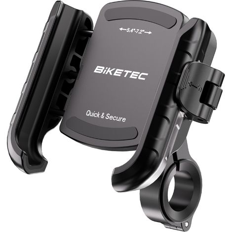 SUPPORTO PER TELEFONO DA MOTO BIKETEC PRO CON BLOCCO RAPIDO, PER MANUBRIO O SPECCHIETTO (1/2)