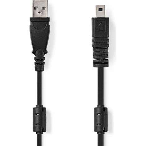 Cable usb usb 20 usb a macho uc e6 macho de 8 pines 480mbps niquelado 200 metros redondo pvc negro etiqueta