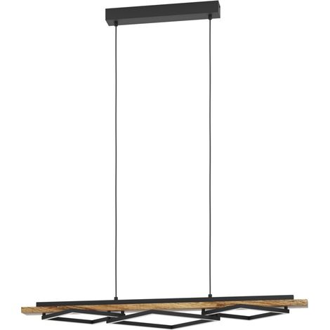 Suspension design Boyal noir avec bois foncé - 901933