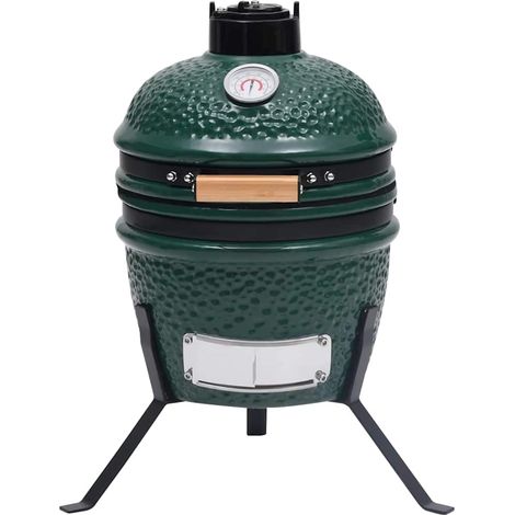 Maison Exclusive - Barbecue Affumicatore 2 in 1 Kamado in Ceramica 56 cm Verde (1/5)