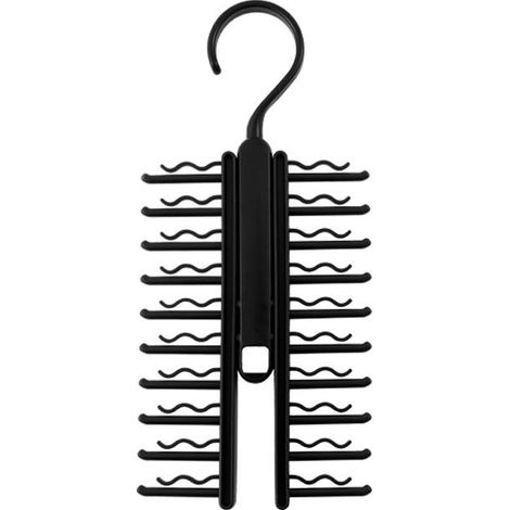 Porte-Cravates 1Pièces Cintres Porte-Cravates Cintre Rotatif à Cravate Porte-Cravate Réglables Cintre de Ceinture Cravate Rack Crochet Support de Cintre de Ceinture pour Cravates Foulards (1/4)