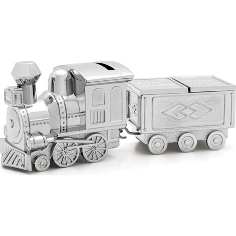 Salvadanaio per un dentino e una serratura per bambini, argento, elegante, come regalo, locomotiva Dimensioni: 175x54x69 mm Codice articolo: ZV6008060 (1/2)
