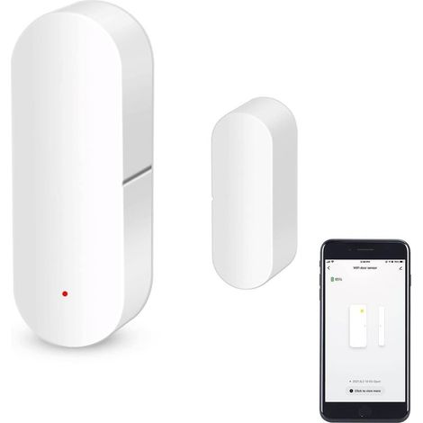 Sensor of Door Wi Fi Sensor of Contact Smart for window Alarm wireless compatible with Alexa and Google Assistant Not Need of hub 1 Pack (1/5)