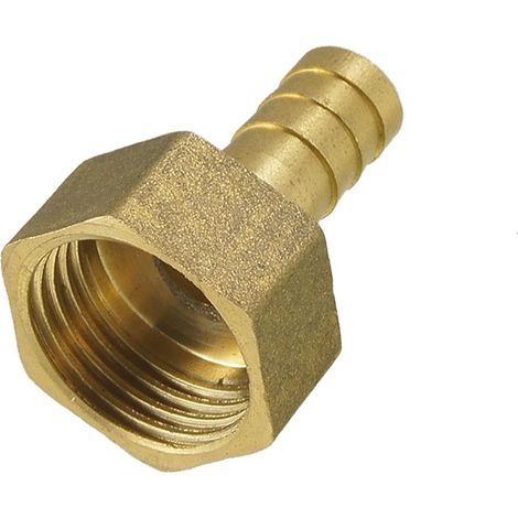 Raccord en laiton doré 10 mm Schlauch Barb 1/2' 'NPT-Innengewinde Gerader Stecker
