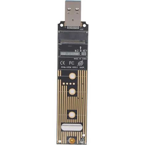 Lazmin Adaptateur SSD M.2 NVME vers USB 3.1, Lecteur de Carte M.2 NGFF NVME vers USB Puce de Pont USB 3.1 Gen 2 avec 10 Gbps Haute Performance (1/5)