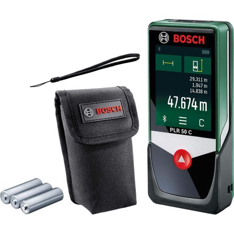 Bosch PLR 50 C Medidor Láser Bluetooth Negro Verde