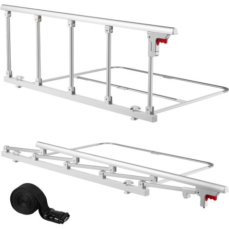 VEVOR Barandilla de Cama Plegable Personas Mayores, 122 cm, con Correa de Sujeción, Protección Anticaídas, Asa de Protección a las Manos y Protector de Bordes, a Camas King, Queen, Matrimoniales (1/5)