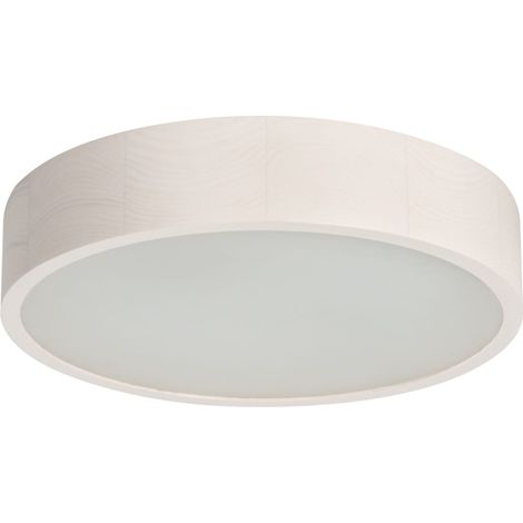 Plafonnier Kanlux Jasmin rond bois blanchi 2xE27 38cm (1/3)