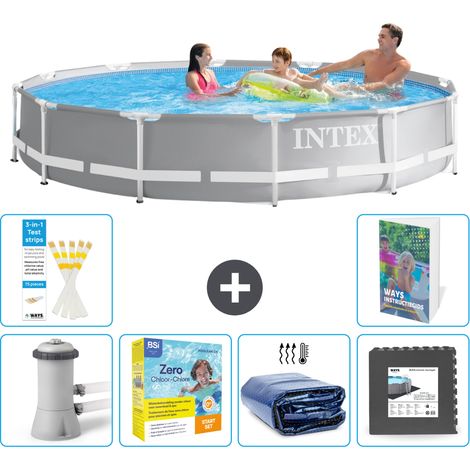 Prism Frame Pool Rund - 366x76 cm - 7-teilig S285