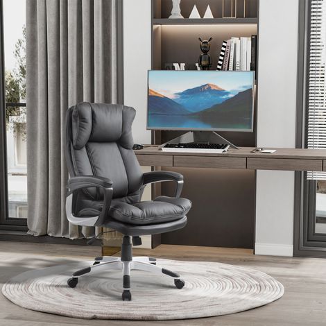 Silla Ejecutiva de Escritorio Silla de Despacho con Ruedas y Reposabrazos Altura Ajustable 66x71x110-120,5 cm Negro (1/5)