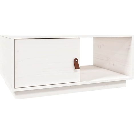 Maison Exclusive - Mesa de centro de madera maciza de pino blanco (1/5)