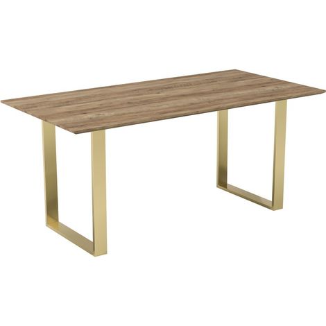 Antibes Dining Table - MDF - L180 x W90 x H76 cm - Russet/Gold