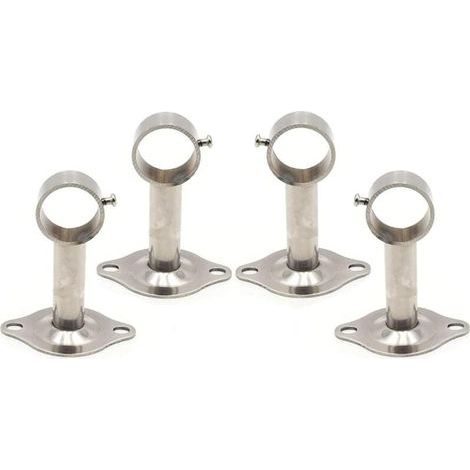Tringle à rideau,4 Pièces Support Tringle à Rideau, Support Mural Support Tringle à Rideau, Utilisé pour Installer Tringles à Rideaux au Plafond et également Utilisé pour Installer des Tringles à Vête (1/5)