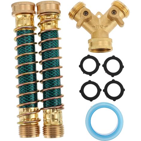 Distributeur Eau Jardin Cuivre avec Voies et Connecteur Tuyau Arrosage Compact pour Robinet Standard (1/5)