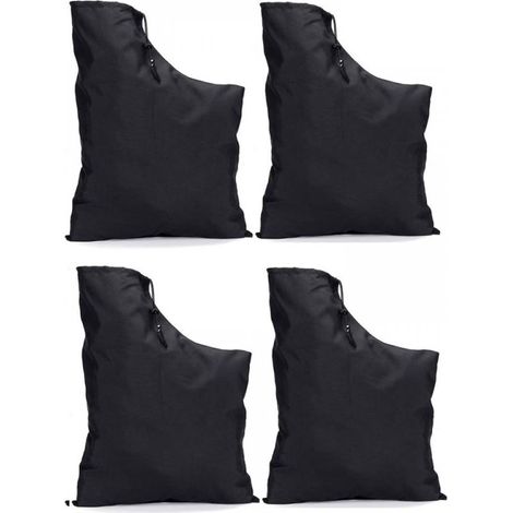 4 sacs d'aspirateur souffleur de feuilles, sac de rangement de rechange pour souffleur de feuilles, sac de collecte de feuilles avec fond zippé (1/5)