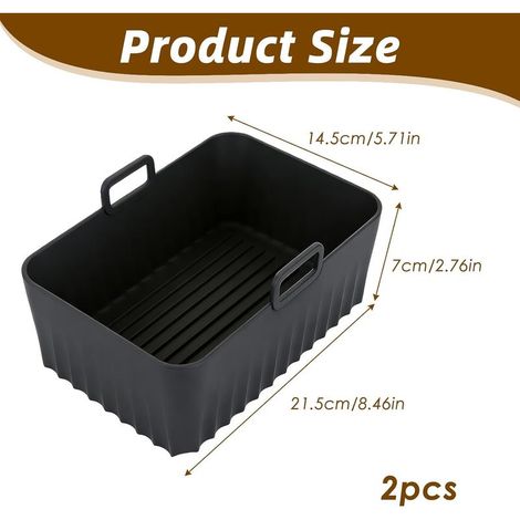Lot de 2 accessoires Airfryer pour Ninja Foodi Max Dual Zone AF300EU AF400EU 7,6 L-9,5 L, accessoire de moule en silicone pour friteuse à air chaud Double Stack XL SL400EU, Air Fryer en silicone (1/5)
