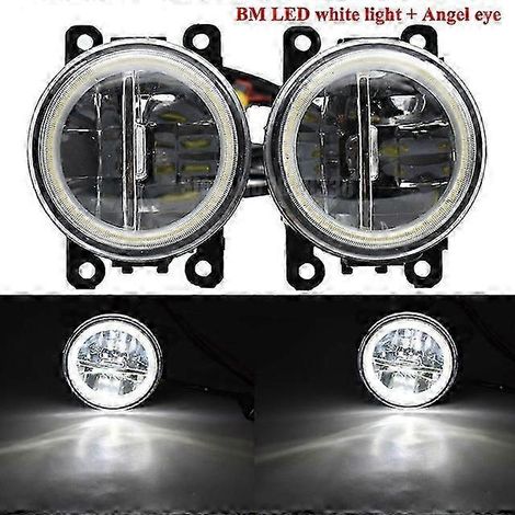 2x Feux antibrouillard LED Angel Eye 2 en 1 avec feux de jour pour Mitsubishi Outlander 2012-2018 et Mitsubishi ASX 2013-2014 (BM-Angel Eye) (1/4)