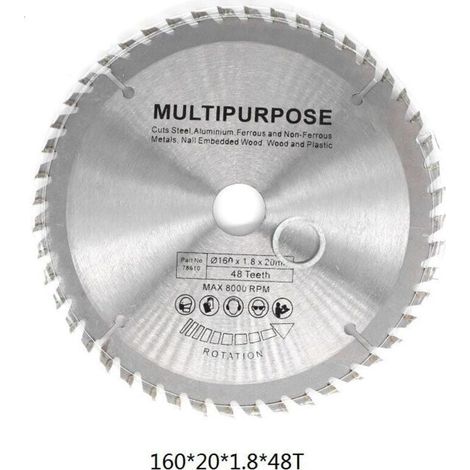Lame de scie circulaire Silver Disque rotatif pour la coupe du bois 60 dents,160 mm (1/3)