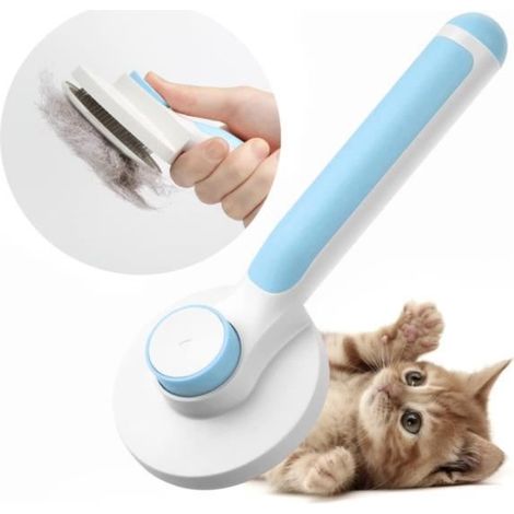 Brosse Chiens Chats, Brosse Autonettoyante Poils Morts pour Chat Chien Poil Long Court pour Eliminer Efficacement jusqu'à 95% des (1/4)