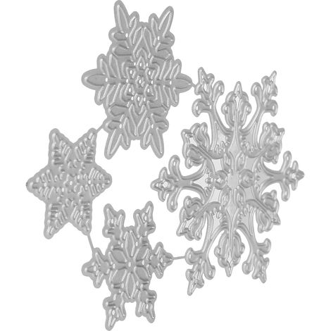 Matériau de décoration pour album photo en acier au carbone en forme de flocon de neige (moule de découpe pour loisirs créatifs)