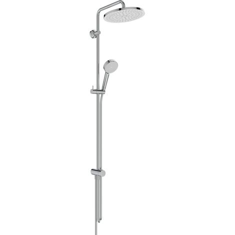Ideal Standard Alero Système de douche, ensemble de douche économe en eau avec deux types de jets (pluie douce et massage), montage flexible grâce au bras pivotant – Chrome (260 x 513 x 1117 mm) (1/4)