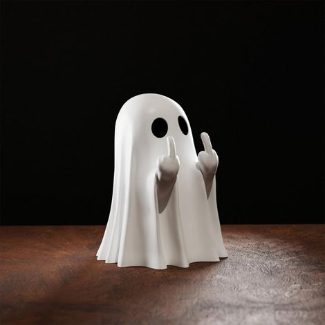 Decorazioni a tema fantasma di Halloween - Decorazioni per interni di Halloween - Decorazioni rustiche a strati con pallet - Decorazioni horror per la casa - Centrotavola per tavolino da caffè (1/3)