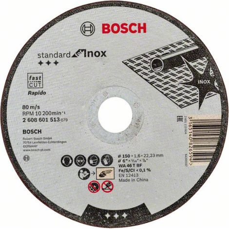 Bosch PRO Stainless Steel and Metal Trennscheibe 150 x 1,6 x 22,23 mm - 2608601513 (1/2)