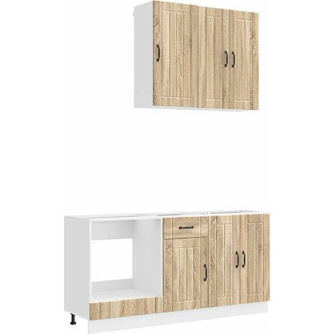 Kitchen Unit LUCCA 5 pcs Sonoma Oak Engineered Wood vidaXL (1/5)