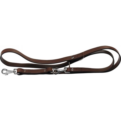 Ferplast VIP GA Guinzaglio in cuoio di toro con lunghezza regolabile - 3 misure. Variante GA12/200 - Misure: 12 mm x L 200 cm - Marrone (1/4)