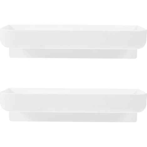 Étagère de rangement pour salle bain et cuisine, sans perçage, 2 pièces, couleur, matériau PP (1/4)