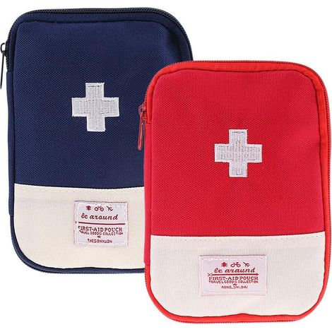 Mini botiquín portátil de primeros auxilios - Bolsa de almacenamiento médico - Kit de emergencia para primeros auxilios (1/4)