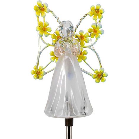 Lampe solaire LED ange de jardin étanche pour la décoration extérieure (pelouse, terrasse, aménagement paysager). (1/5)