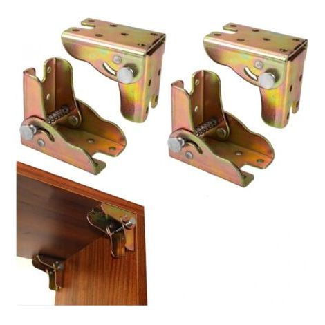 Self-locking 90 degree folding hinges for table and bed legs. (1/5)