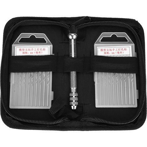 Perceuse à main S 4 mandrin avec 20 forets, outils de menuiserie en alliage d'aluminium pour bois. (1/5)