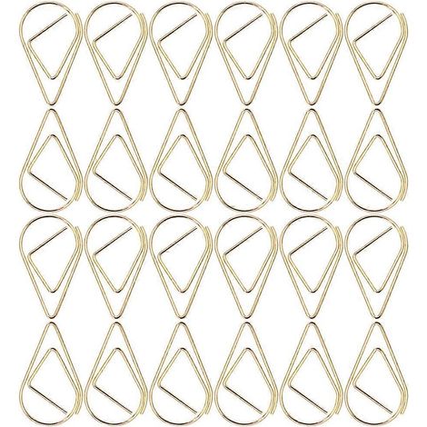 Lot de 100 pochettes à documents avec pinces, pinces à factures, pinces numérotées et porte-documents.-2.50X1.50X0.80CM-Golden (1/3)