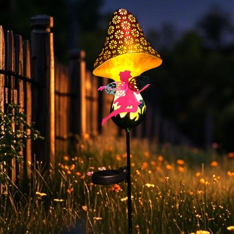 ZKLiLi Décorations Solaires Champignon Féeriques - Lumières Extérieures Étanches sur Piquet pour Jardin, Terrasse ou Balcon - Guirlande Lumineuse Cadeau Maman/Grand-mère (1/5)