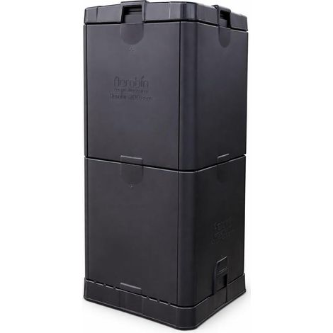 Aerobin 200L Composteur Compostage Jardin Cuisine Exterieur Noir (1/5)
