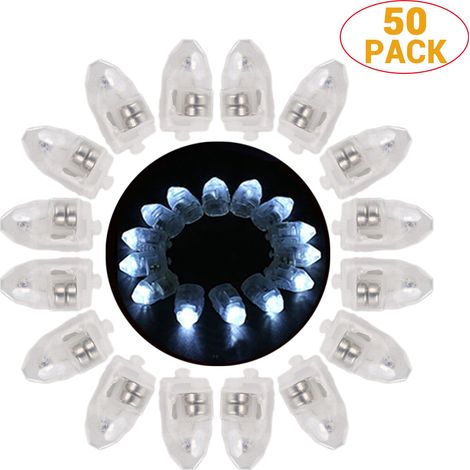 Lot de 50 guirlandes lumineuses LED ultra-lumineuses pour ballons, idéales pour décorer vos fêtes. (1/5)